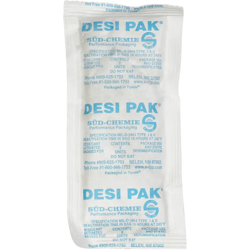 3 x 6 x 3/8" Tyvek Clay Desiccants - 34 Gallon Drum (DES129) Case Of 800