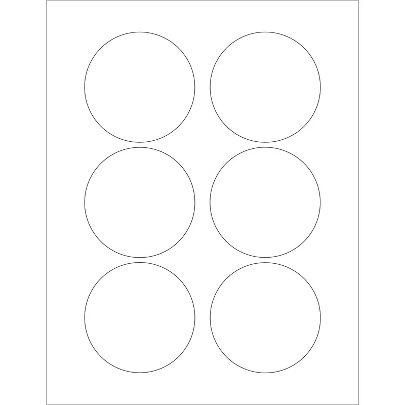 3" White Circle Laser Labels (LL150) Case Of 600