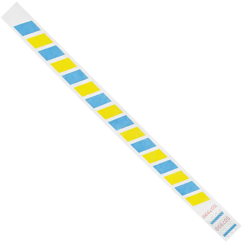 3/4 x 10" Blue/Yellow Stripes Tyvek Wristbands (WR105) Case Of 500