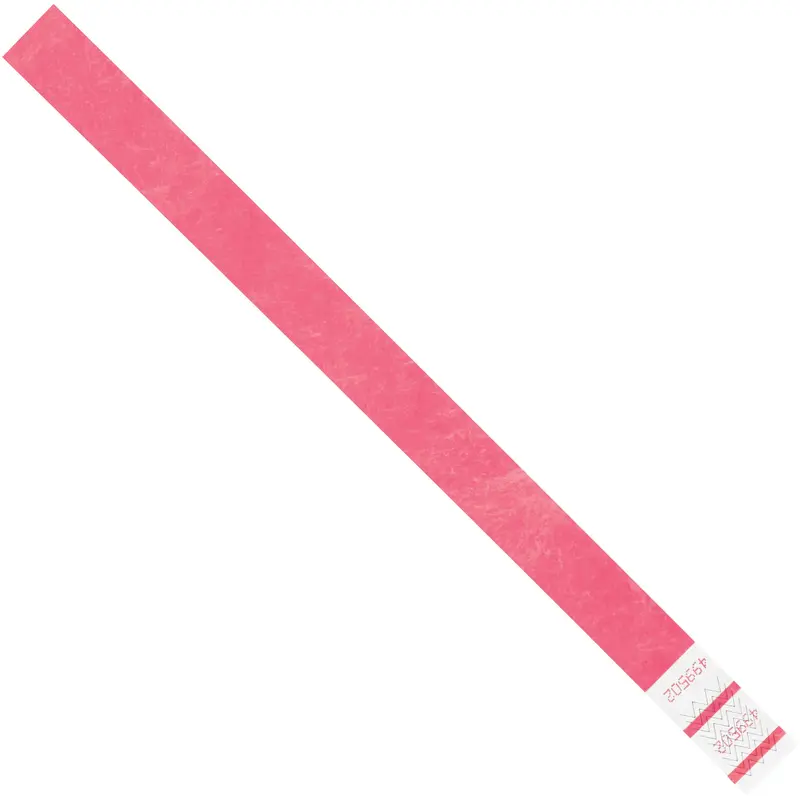 3/4 x 10" Pink Tyvek Wristbands (WR101PK) Case Of 500