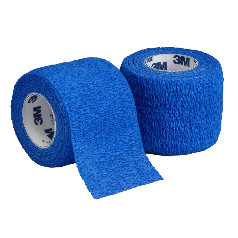 3M Coban Cohesive Bandage 3 Inch X 5 Yard Self-Adherent Closure Blue NonSterile Standard Compression (176489_EA) 1/EA