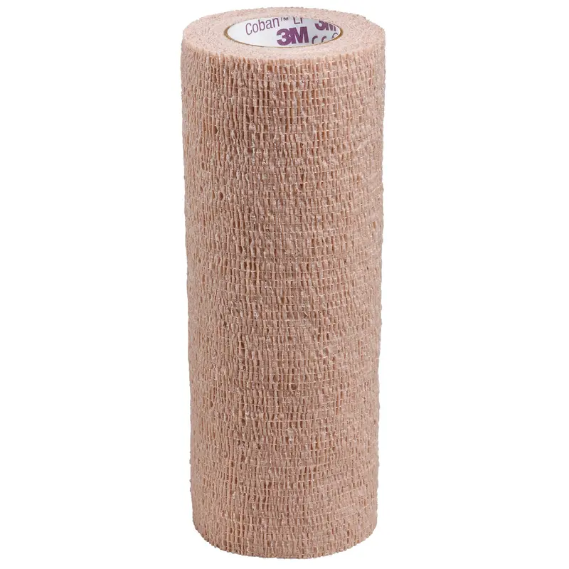 3M Coban LF Cohesive Bandage 6 Inch X 5 Yard Self-Adherent Closure Tan NonSterile Standard Compression (388427_CS) 12/CS