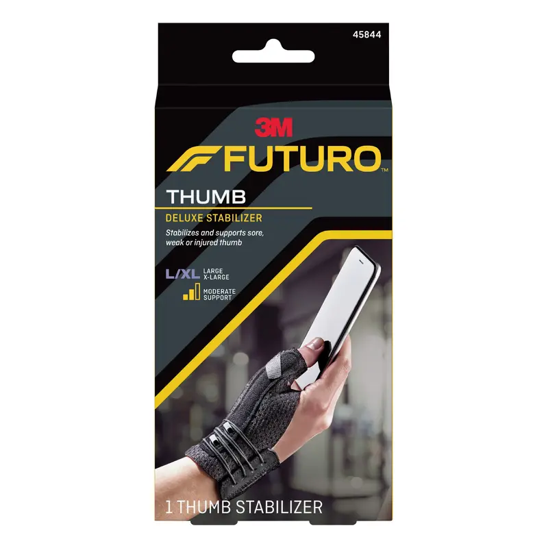 3M Futuro Deluxe Thumb Stabilizer Adult Large / X-Large Lacing System Left or Right Hand Black (1124573_EA) 1/EA