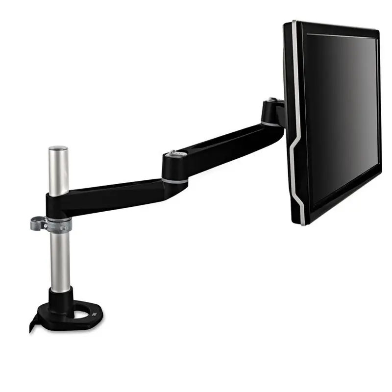 3M Dual Monitor Swivel Arm, 360 Degree Rotation,  15 Degree/-90 Degree Tilt, 180 Degree Pan, Black/Gray, Supports 30 lb (MMMMA140MB) Each
