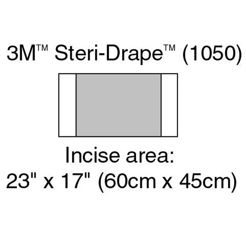 3M Steri-Drape Surgical Drape Large Incise Drape 17 W X 23 L Inch Sterile (5721_EA) 1/EA