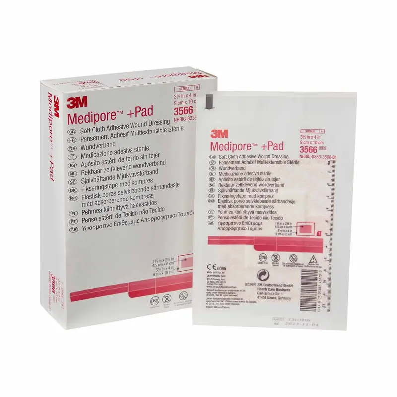 3M Medipore Composite Dressing 3-1/2 X 4 Inch Rectangle Sterile Nonwoven Backing (315360_BX) 25/BX