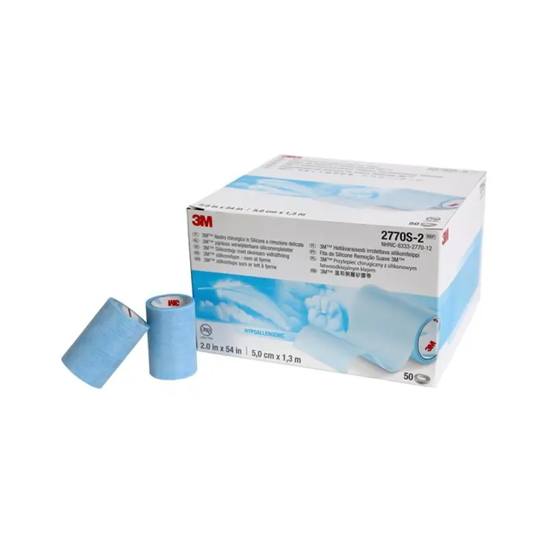 3M Micropore S Medical Tape Blue 2 Inch X 1-1/2 Yard Silicone NonSterile (774190_CS) 250/CS