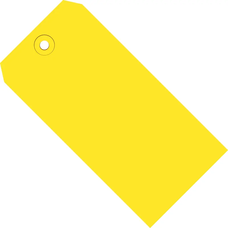4 1/4 x 2 1/8" Yellow 13 Pt. Shipping Tags (G11041C) Case Of 1000