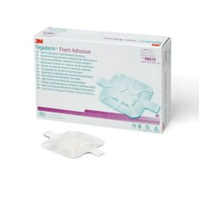 3M Tegaderm High Performance Foam Dressing 3-1/2 X 3-1/2 Inch With Border Film Backing Acrylic Adhesive Square Sterile (465140_EA) 1/EA