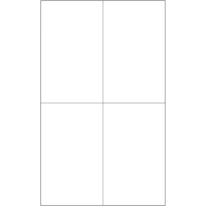 4 1/4 x 7" White Rectangle Laser Labels (LL132) Case Of 400