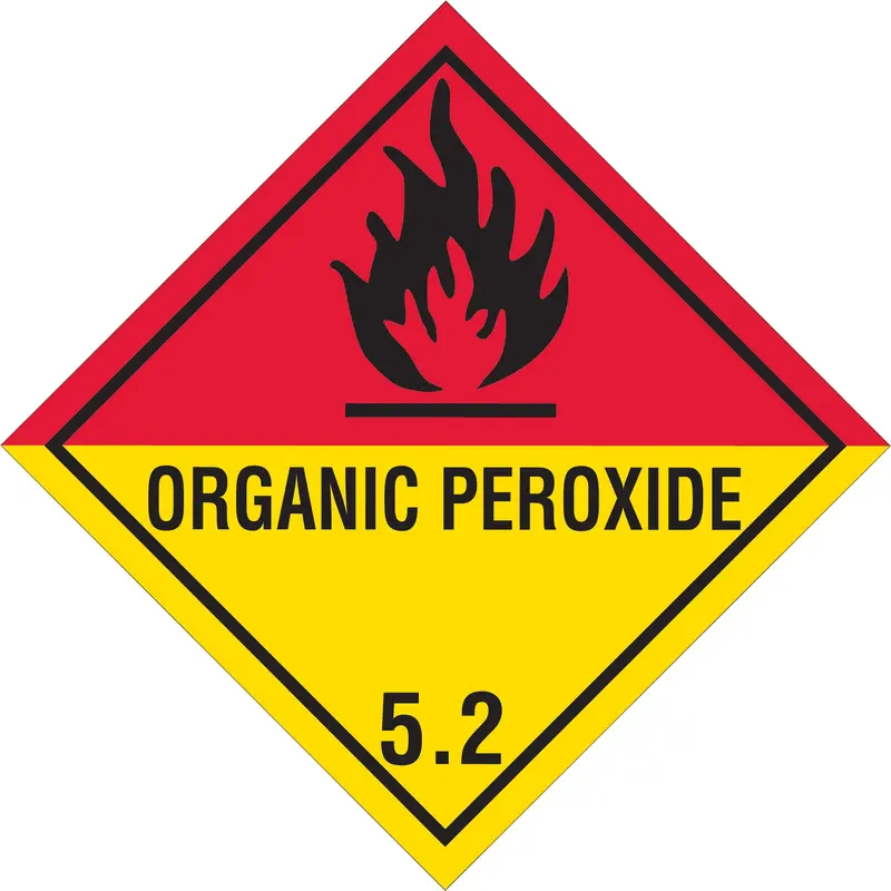 4 x 4" - "Organic Peroxide - 5.2" Labels (DL5170) Roll Of 500