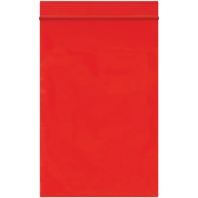 4 x 6" - 2 Mil Red Reclosable Poly Bags (PB3565R) Case Of 1000