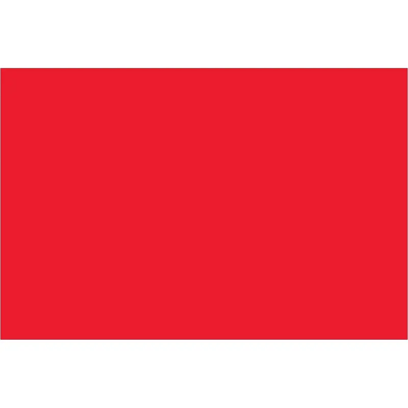 4 x 6" Fluorescent Red Inventory Rectangle Labels (DL635G) Roll Of 500