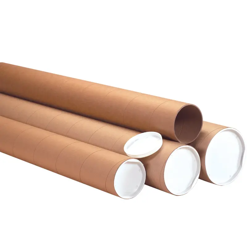 4 x 72" Kraft Heavy-Duty Tubes with Caps (P4072KHD) Case Of 12