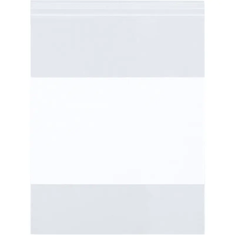 4 x 8" - 4 Mil White Block Reclosable Poly Bags (PB4040) Case Of 1000