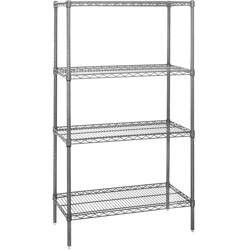 48 x 12 x 86" - 4 Shelf Wire Shelving Starter Unit (WS481286) Each