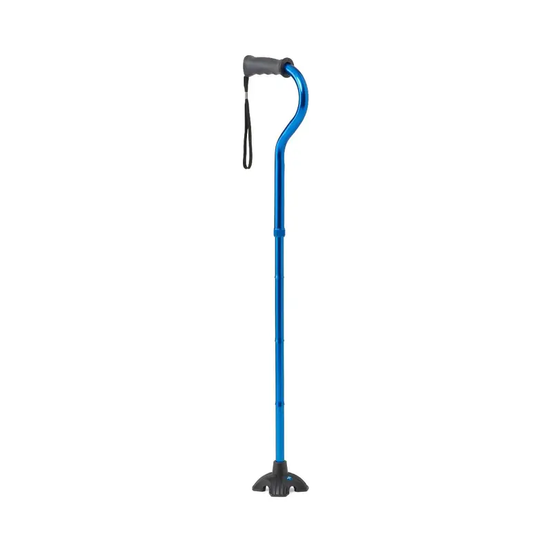 4U 4-Point Offset Folding Hybrid Cane, Blue, 1 EA (4UCANEB) Each