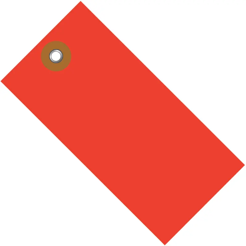 5 3/4 x 2 7/8" Red Tyvek Shipping Tag (G14071D) Case Of 100