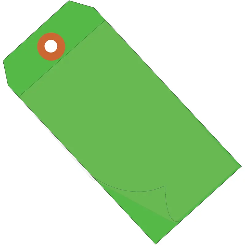 6 1/4 x 3 1/8" Green Self-Laminating Tags (G26030) Case Of 100