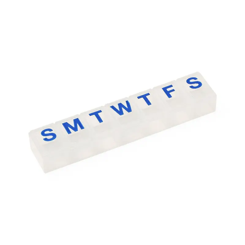 7-Day Classic Pill Organizer, 6"L x 0.8"H x 1"W, Clear, 1X/Day, 6/CS (NON36630) Case of 6