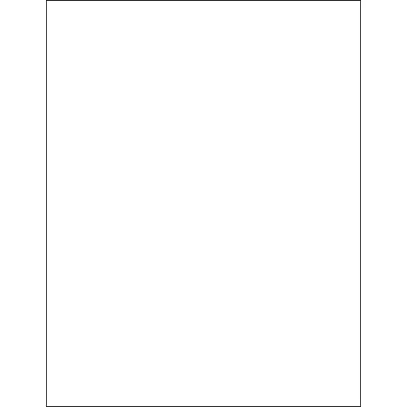 8 1/2 x 11" White Removable Rectangle Laser Labels (LL271) Case Of 100