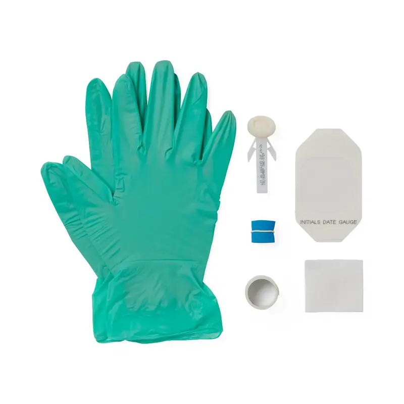 7-Piece IV Start Kit with 1 ChloraPrep Applicator, SureSite Window Dressing, 1 Pair Vinyl Gloves, 100/CS (DYND74261) Case of 100