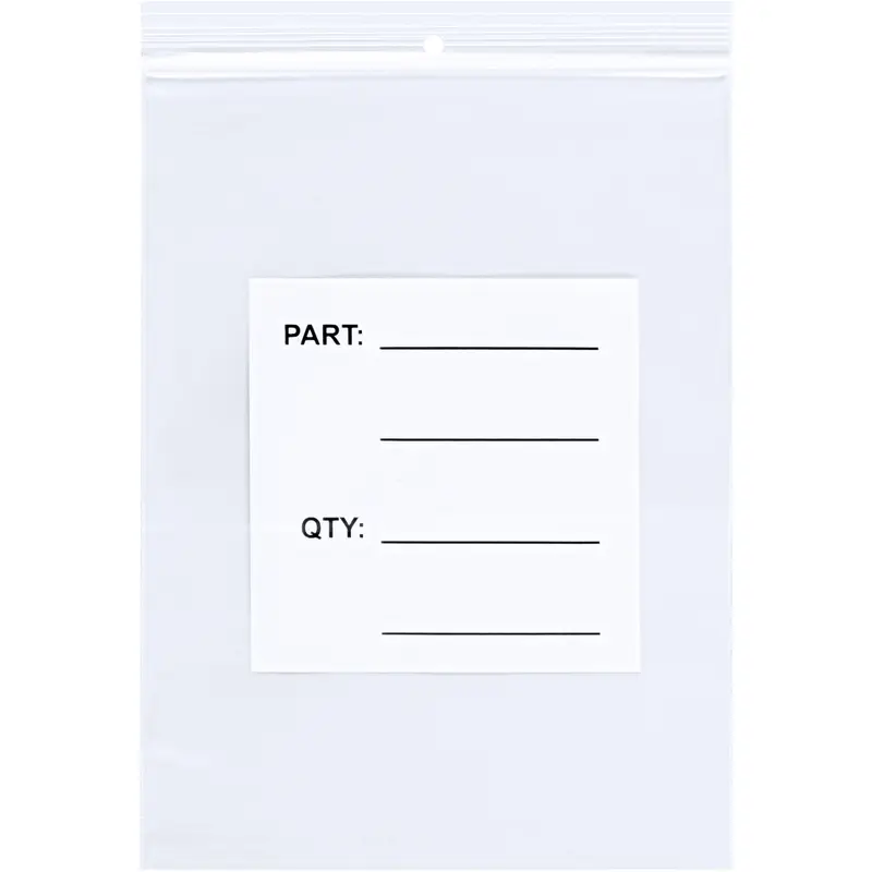 8 x 10" - 4 Mil Parts Bags w/ Hang Holes (PB12008) Case Of 1000