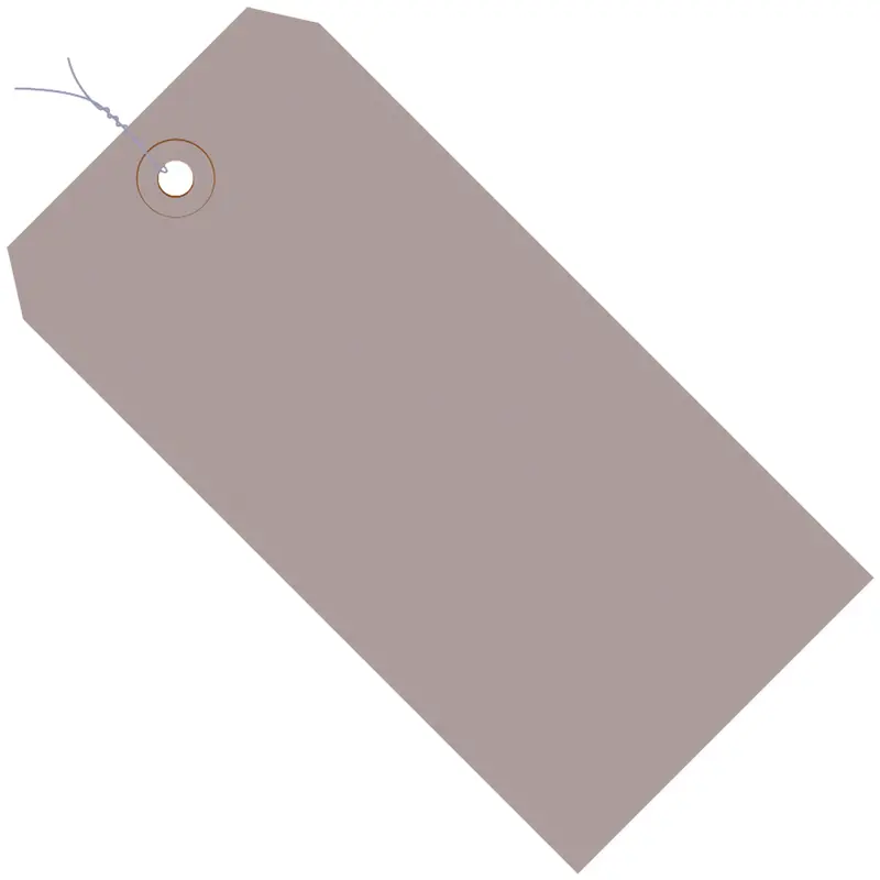 8 x 4" Gray 13 Pt. Shipping Tags - Pre-Wired (G11093F) Case Of 500
