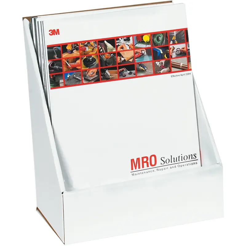 9 3/8 x 5 1/2 x 11 3/16" White Literature Counter Display (MDIS102) Bundle Of 10