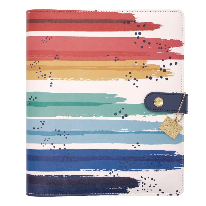 A5 Planner, Color Wash, 10.24 x 9.25, Blue/Green/Red/Yellow Cover, 12-Month (PUK9179CD) Each