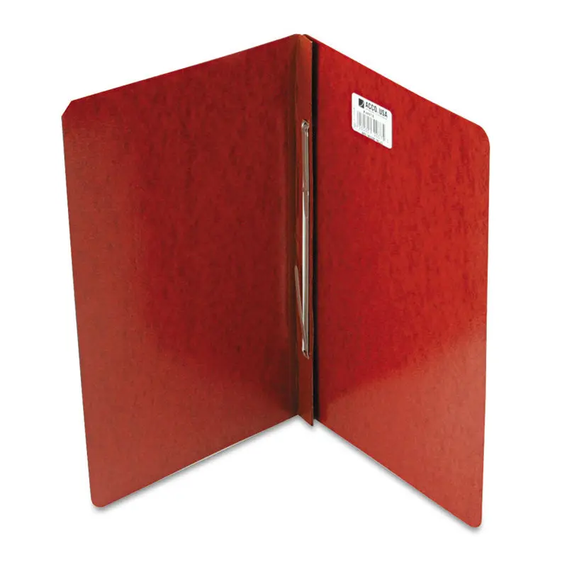 ACCO PRESSTEX Report Cover with Tyvek Reinforced Hinge, Side Bound, Two-Piece Prong Fastener, 3" Capacity, 14 x 8.5, Red/Red (ACC30078) 1 Pack of 1