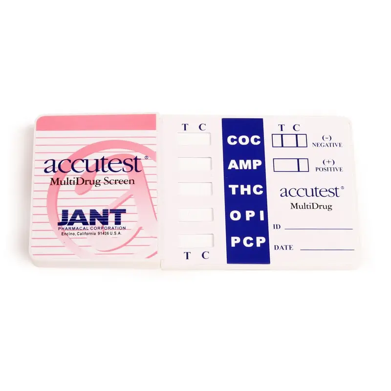 Accutest Drugs of Abuse Test Kit AMP, COC, OPI, mAMP/MET, THC 25 Tests CLIA Non-Waived (866431_BX) 25/BX