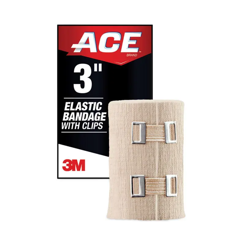 ACE Elastic Bandage with E-Z Clips, 3 x 64 (MMM207314) Each