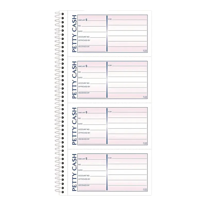 Adams Business Forms Petty Cash Receipt Book, Two-Part Carbonless, 5 x 2.75, 4 Forms/Sheet, 200 Forms Total (ABFSC1156) Each