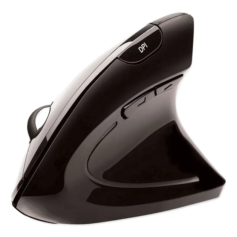 Adesso iMouse E10 Wireless Vertical Ergonomic USB Mouse, 2.4 GHz Frequency/33 ft Wireless Range, Right Hand Use, Black (ADEIMOUSEE10) Each