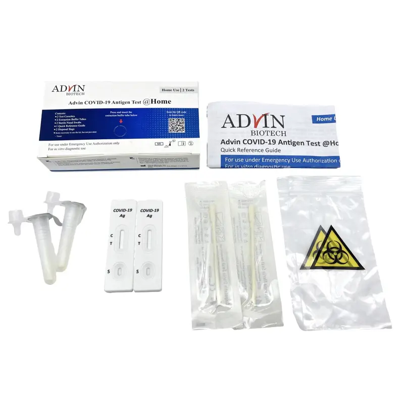 Advin Respiratory Test Kit COVID-19 Antigen Test 2 Tests per Kit (1241225_CS) 56/CS