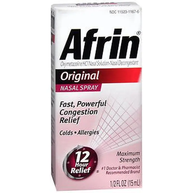 Afrin Original Sinus Relief 0.05% Strength Nasal Spray 15 mL (1014699_EA) 1/EA