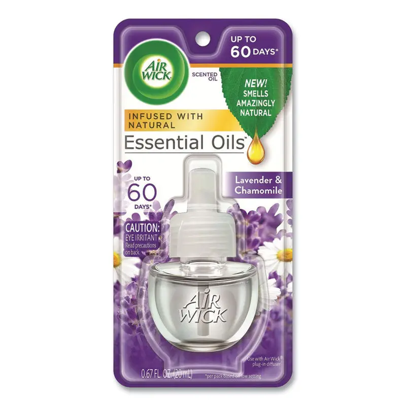 Air Wick Scented Oil Refill, Lavender and Chamomile, 0.67 oz, 8/Carton (RAC78297CT) Case of 8