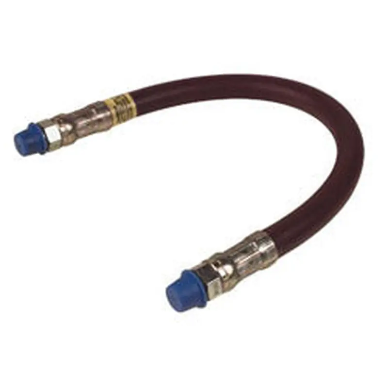 Alemite Grease Gun Extension Hose, 24 in L, Elastomeric, 1/8 in NPTF(M), 4,800 psi, Orange (025-317850-2) Each