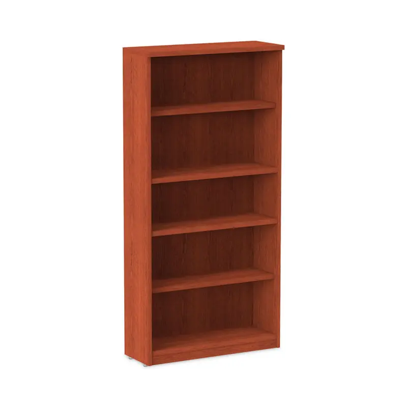 Alera Alera Valencia Series Bookcase, Five-Shelf, 31.75w x 14d x 64.75h, Medium Cherry (ALEVA636632MC) Each