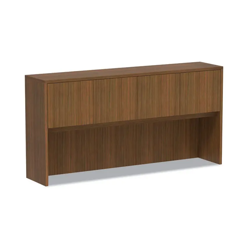 Alera Alera Valencia Series Hutch with Doors, 4 Compartments, 70.63w x 15d x 35.38h, Modern Walnut (ALEVA287215WA) Each