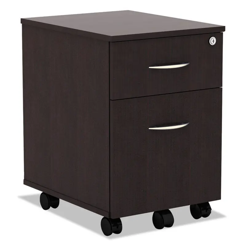 Alera Alera Valencia Series Mobile Pedestal, Left or Right, 2-Drawers: Box/File, Legal/Letter, Espresso, 15.88" x 19.13" x 22.88" (ALEVABFES) Each