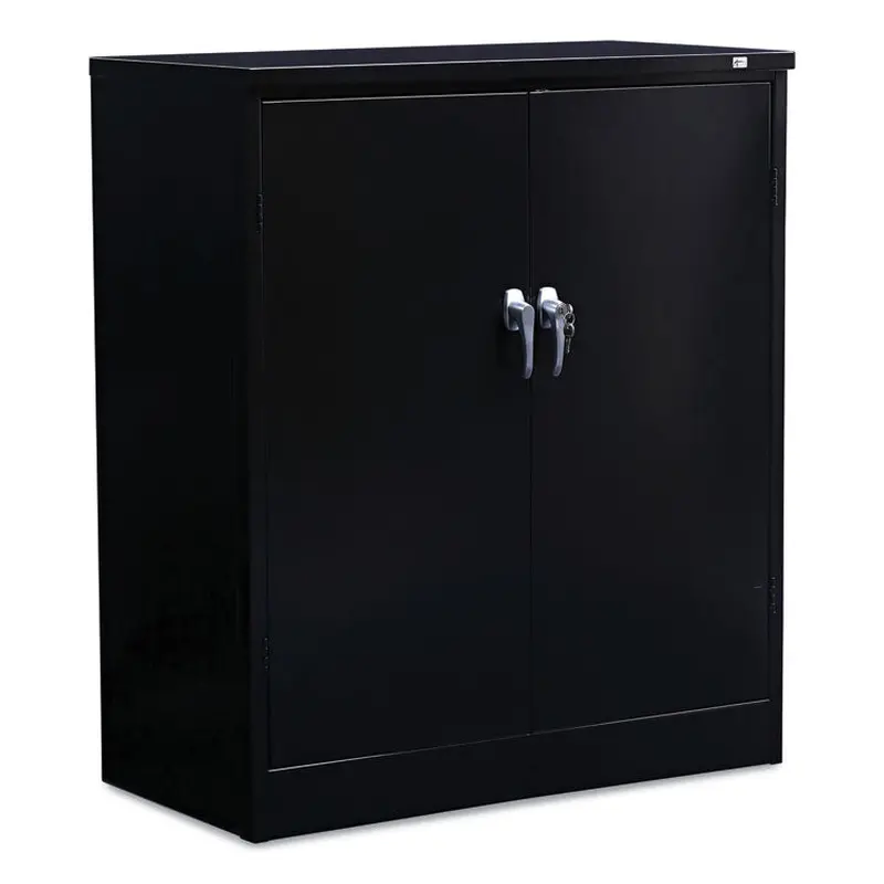 Alera Assembled 42" High Heavy-Duty Welded Storage Cabinet, Two Adjustable Shelves, 36w x 18d, Black (ALECM4218BK) Each
