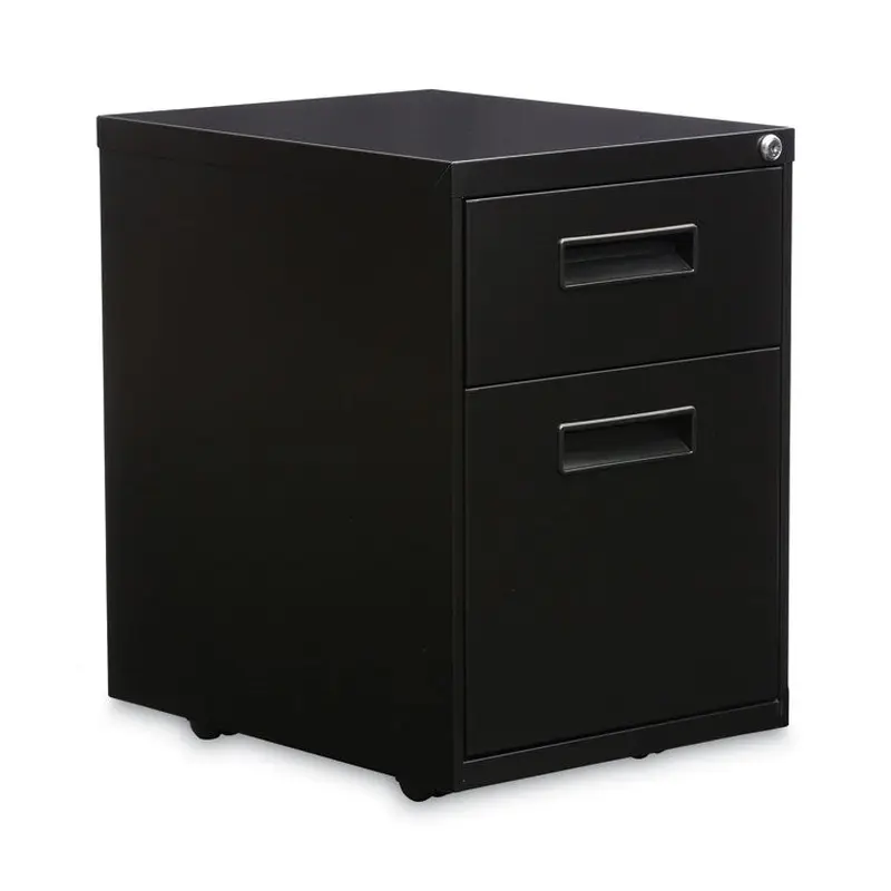 Alera File Pedestal, Left or Right, 2-Drawers: Box/File, Legal/Letter, Black, 14.96" x 19.29" x 21.65" (ALEPABFBL) Each
