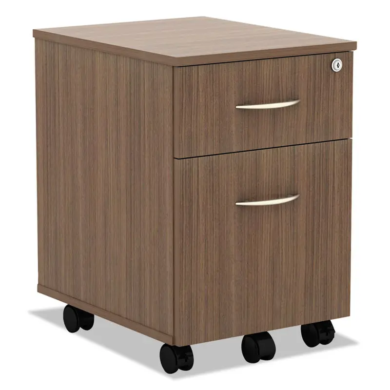 Alera Alera Valencia Series Mobile Pedestal, Left/Right, 2-Drawers: Box/File, Legal/Letter, Modern Walnut, 15.88" x 19.13" x 22.88" (ALEVABFWA) Each