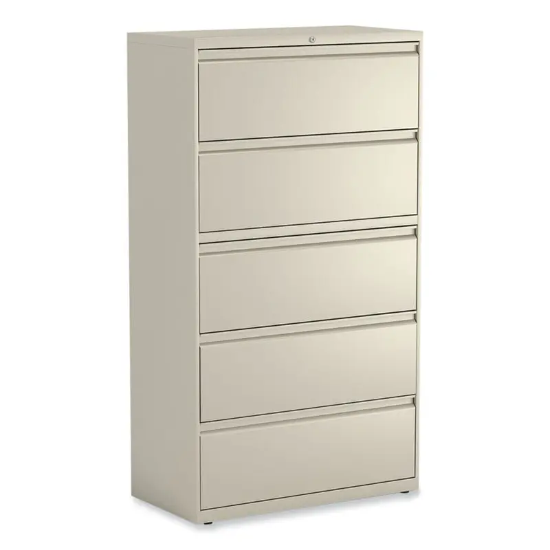 Alera Lateral File, 5 Legal/Letter/A4/A5-Size File Drawers, Putty, 36" x 18.63" x 67.63" (ALEHLF3667PY) Each