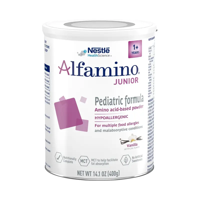 Alfamino Junior Pediatric Oral Supplement Vanilla Flavor 14.1 oz. Can Powder Amino Acid Food Allergies (1192649_EA) 1/EA