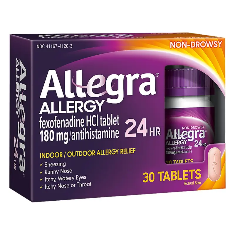 Allegra Allergy Relief 180 mg Strength Tablet 30 per Box (767036_BX) 1/BX
