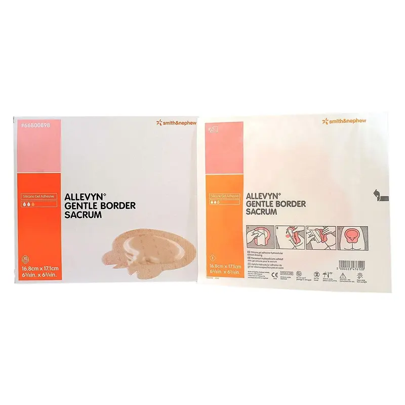 Allevyn Gentle Border Foam Dressing 6-5/8 X 6-3/4 Inch With Border Film Backing Silicone Gel Adhesive Sacral Sterile (776603_EA) 1/EA