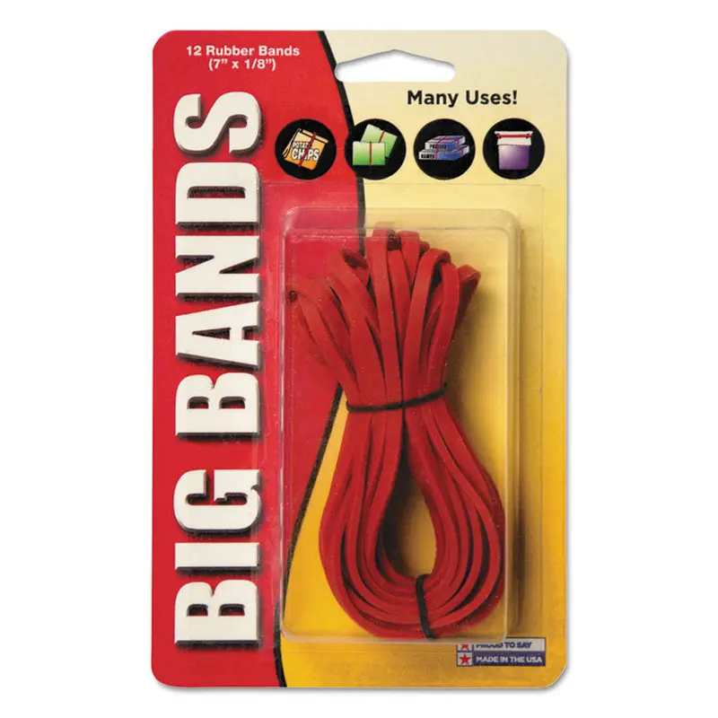 Alliance Big Bands Rubber Bands, Size 117B, 0.06" Gauge, Red, 12/Pack (ALL00700) 1 Pack of 12